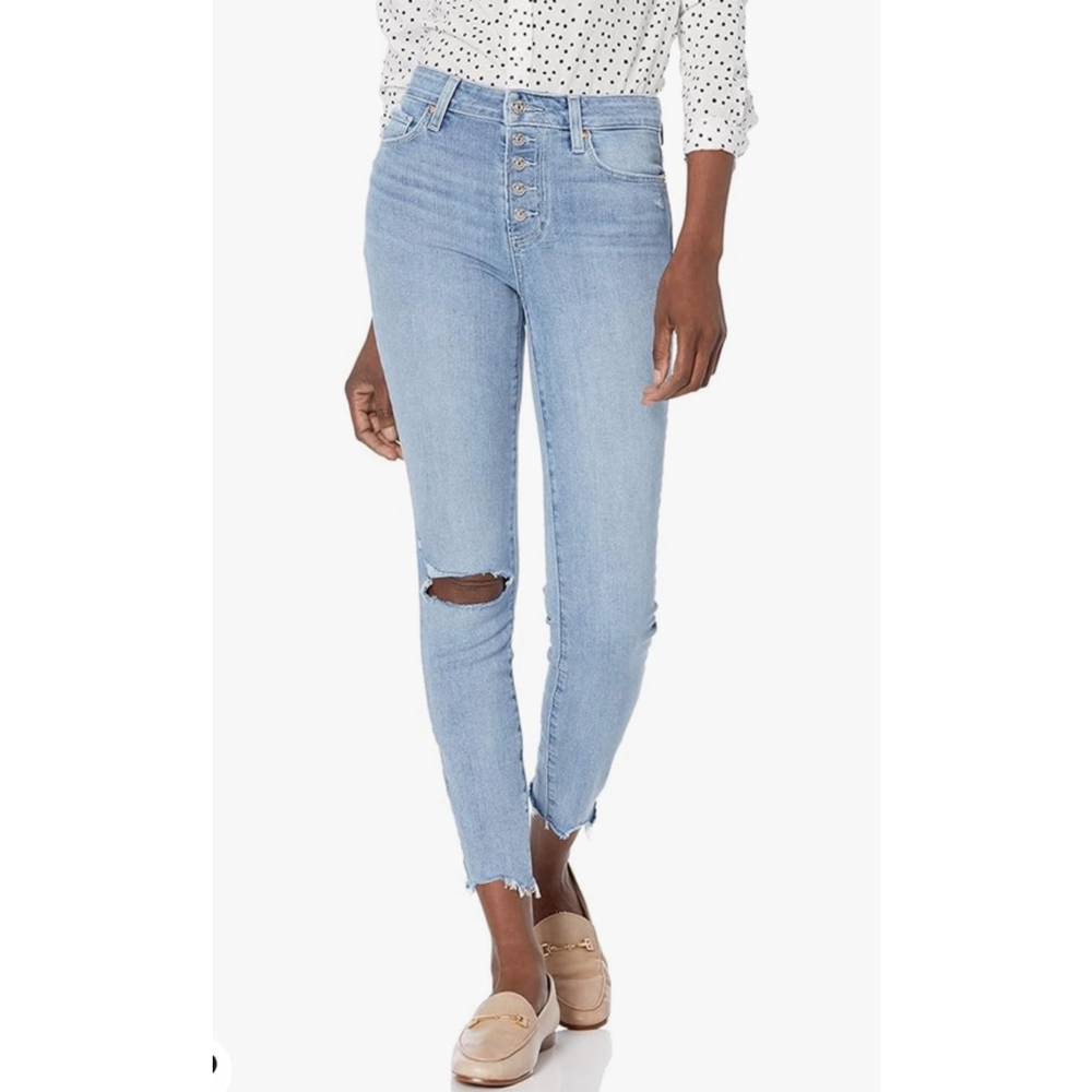 Paige Hoxton crop distressed raw hem jeans size 2